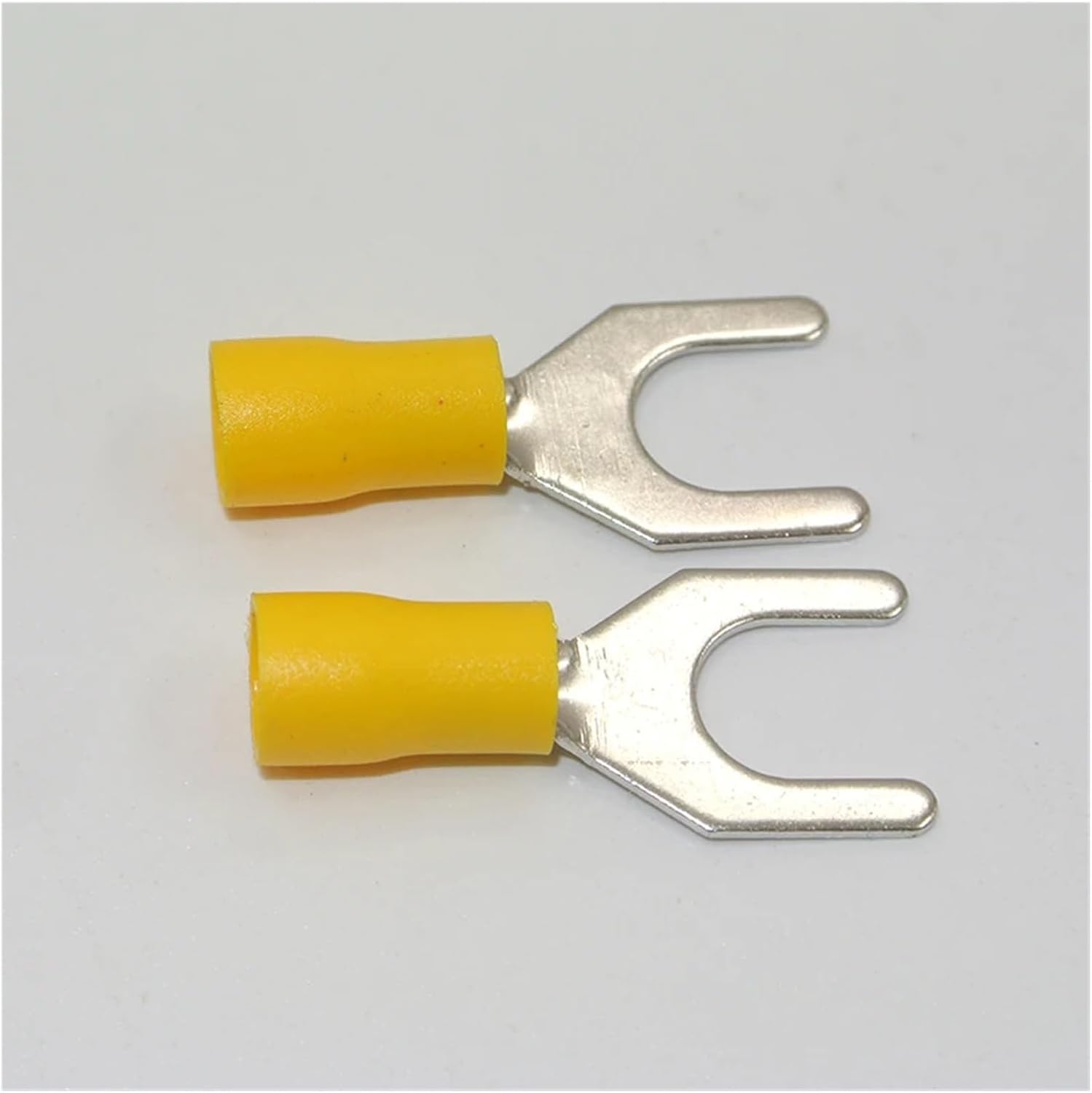 SV5.5-6 Yellow Furcate terminals Cable Wire Connector 1000PCS 16~14AWG 1/4 Yellow Furcate Fork Spade Crimp Terminals