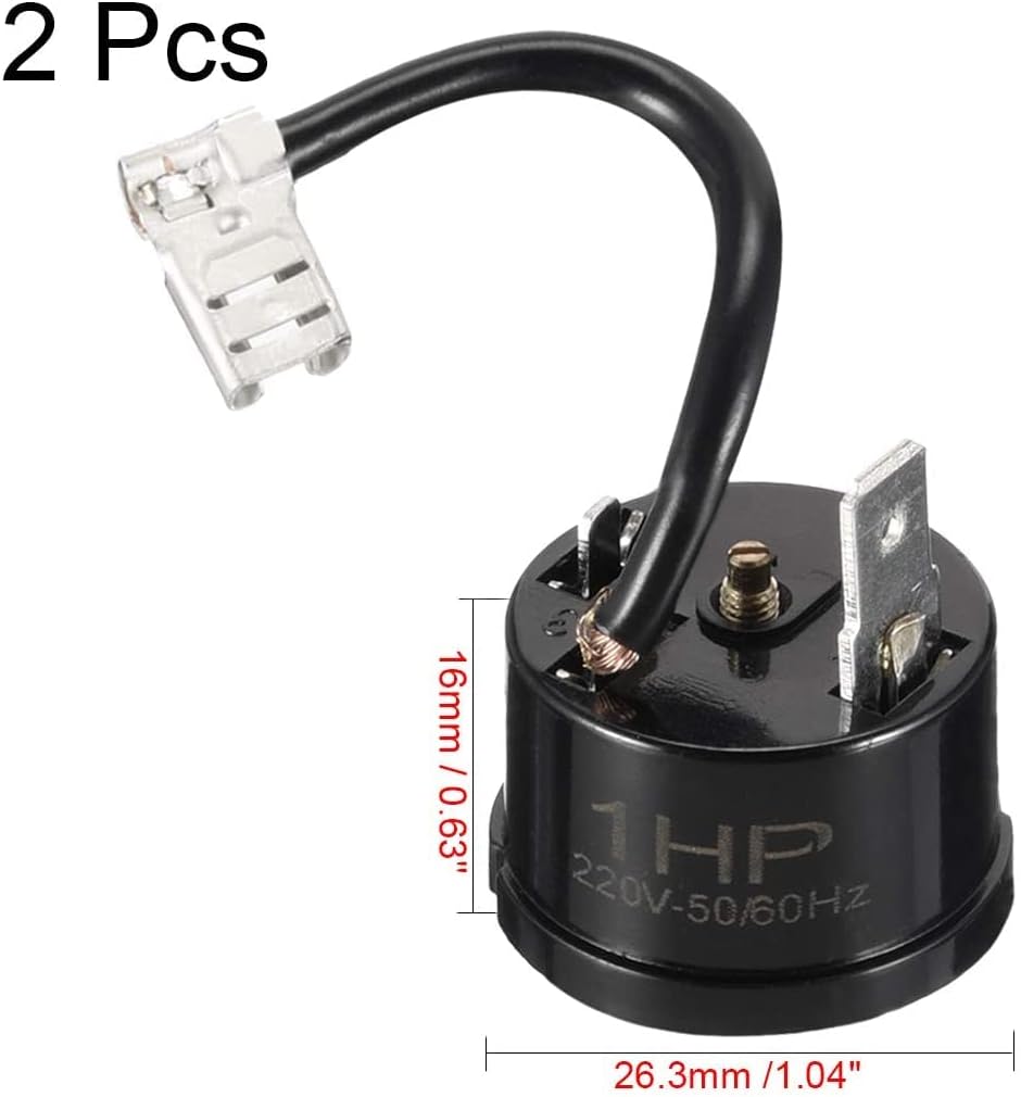 XYWHPGV Household Freezer Thermal Overload Protection Replacement 2pcs 750W 1HP(8d033 25865 5d6be 25ec4 21c60 0a956