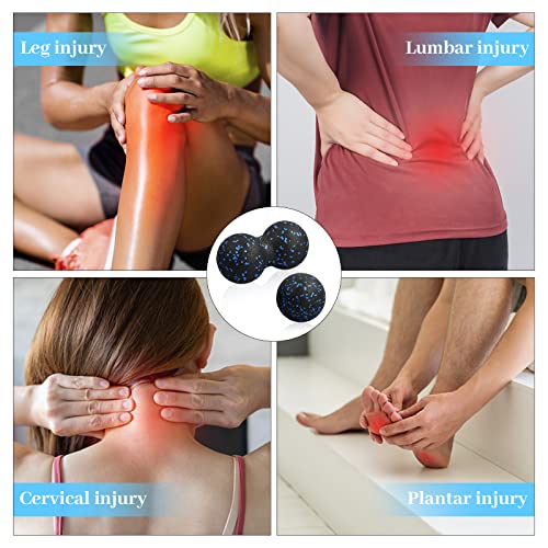 Xzeemo Faszienball Set (Einzelball + Doppelball), Massageball Faszien Ball, Trigger Point Release Lacrosse Ball, faszienbälle massagebälle für Faszientraining DurchfüHren, Schmerzen Lindern