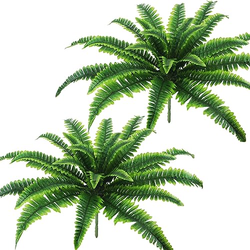 AIVORIUY 2 Pcs Planta Artificial Colgante de Helecho Boston Plástico Plantas Falsa Follaje...