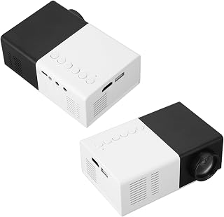 Mini Projector, Portable Movie Projector with 16:9 Screen, Full HD 1080P Home Theater Video Projector Supports WiFi Cell Phone Same Screen, Compatible with Speaker, Cam, DVD (US