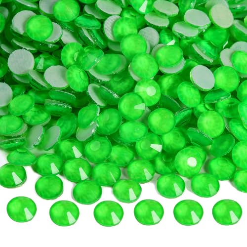 Blinginbox Hot Fix Crystals Rhinestones, SS10 Neon Emerald 1440pcs