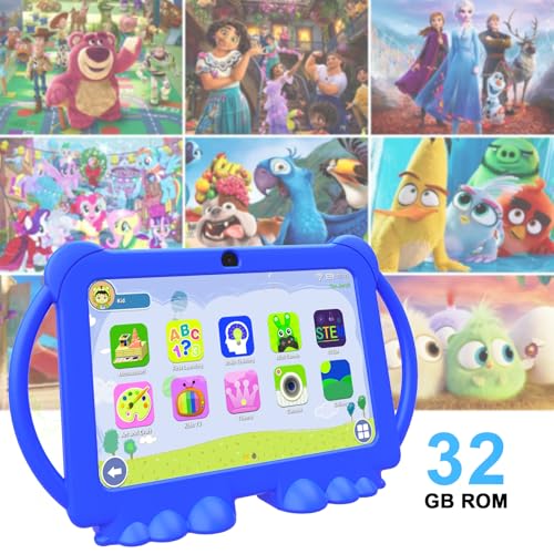 HOTTABLET Kids Tablet 7 inch Android, 4GB RAM 32GB ROM, 1TB Expandsion, with Parental Control, WiFi, Bluetooth, Dual Camera with Silicone Case, 1PCS (Blue) by HOTTABLET - Image 6