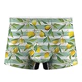 Coloranimal Sexy Herren-Boxershorts mit Lippenstift-Aufdruck, atmungsaktiv, Rot Gr. M, Grüne Zitrone.