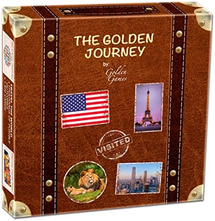The Golden Journey Board Game | Brain-Training Game for Adults, Kids, and Seniors | Trivia Game | Travel the World Game | Fun and Educational Geography Game | Family Board Game | Ages 8+ | 2-8 players