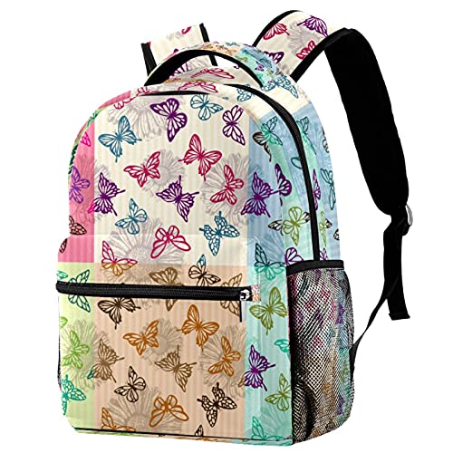 Sac à dos voyage papillon vintage parfait pour les sorties scolaires