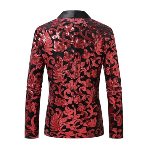 Men Two-Piece Suit Sequin-Embellished Jacket Matching Trousers Weddings,and Stage Performances3
