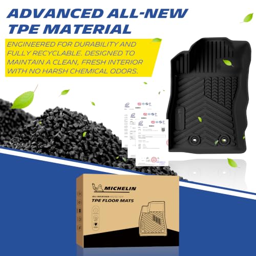 Image of Michelin Vehicle Mats for 2024-2026 Subaru Crosstrek /Subaru Impreza | Not Fit 2026 Crosstrek hybrid, All-Weather TPE Custom Fit Liner, Premier, 3 Piece