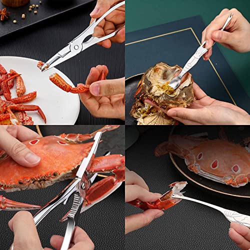 Prawn Peeler Portable Seafood Tool Stainless Steel Shrimp Gadgets Lobster Clamp Pliers Set Kitchen Accessories Needle - Image 3