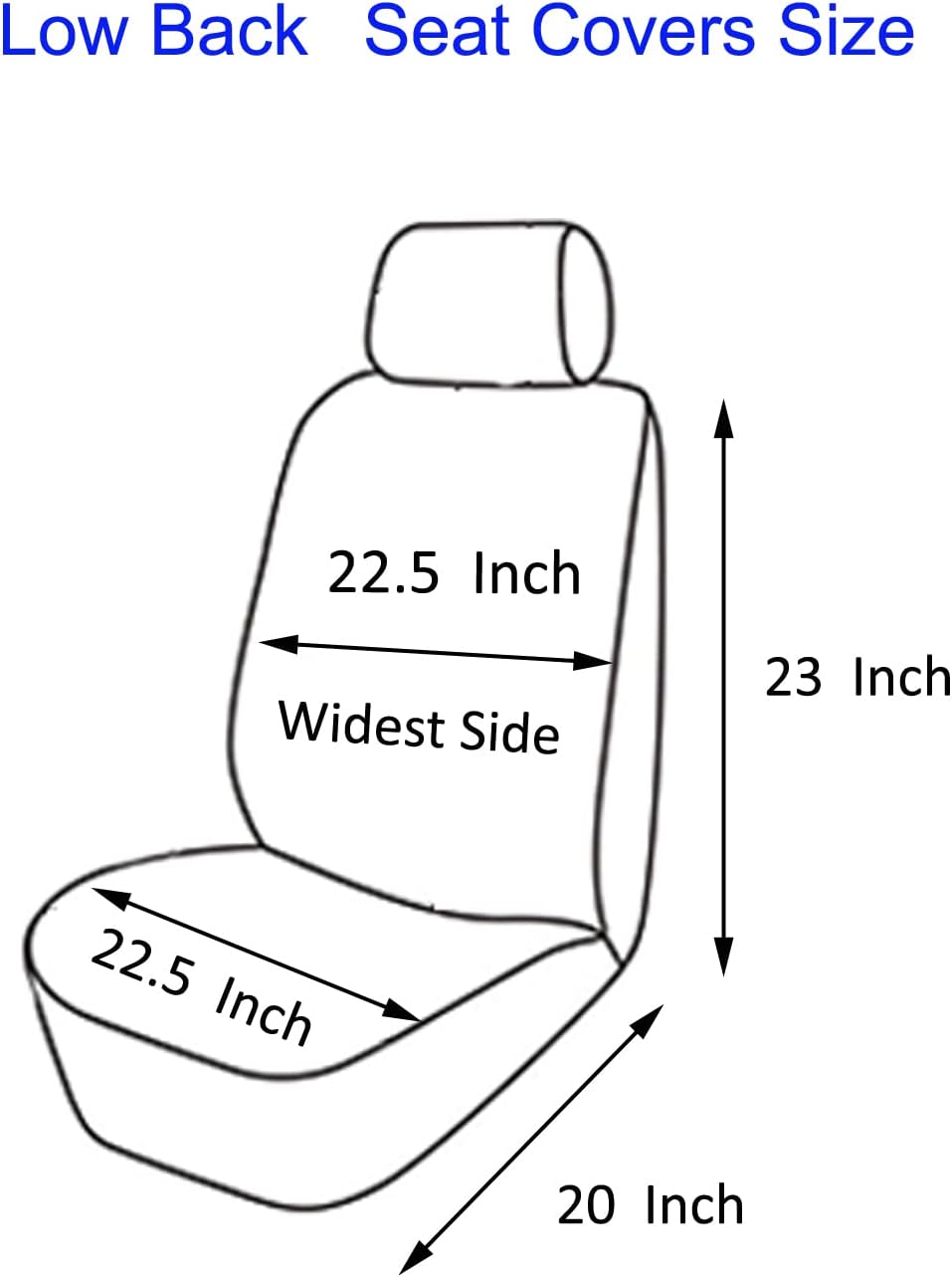 ALLBrand Car SUV Truck Crystal Bling Rhinestone Studded Low Back Front Bucket Seat Cover with Separate Headrest Cover (Queen SilverBlack) (KAE-LOW BACK-BLACK)