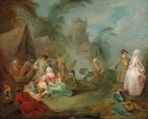 Peinture sur toile Jean Baptiste Pater decoration chambre 60x90cm