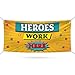 Heroes Work Here Banner Sign - 13 oz Heavy Duty Waterproof Heroes Work Here Decorations, Heroes Work Here Vinyl Banner With Metal Grommets, VP3037