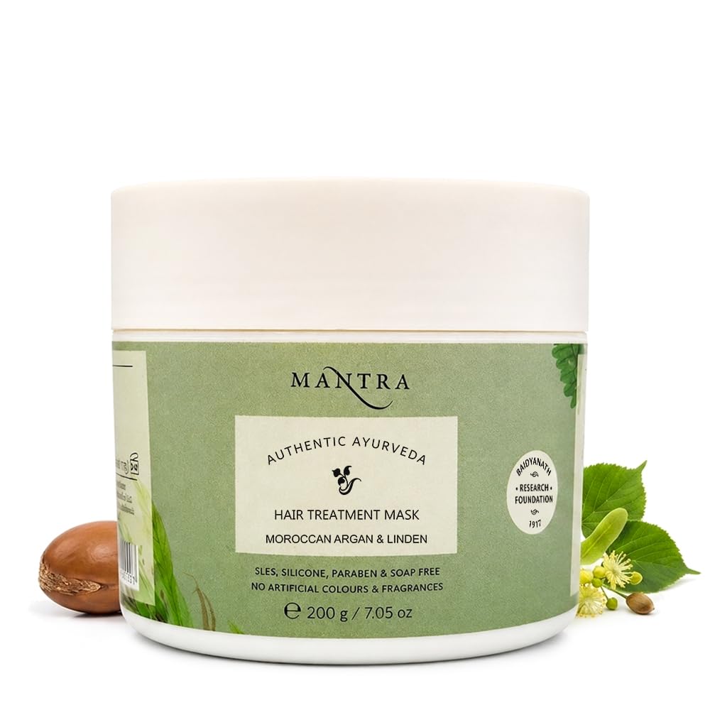 Mantra Herbal Moroccan Argan & Linden Hair Mask Pack - 200gm | Smoothness enhancer for All Hair Types-image-31