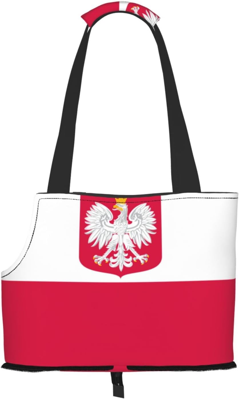 Flag of Poland Dog Purse Carrier,Pet Tote Bag, Bag for Small Dogs Cats Puppy