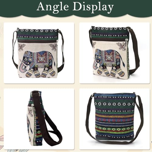 Image of PALAY Sling Bag for Woman Boho Canvas Phone Shoulder Bag Casual Mobile Pouch Crossbody Bag for Travel