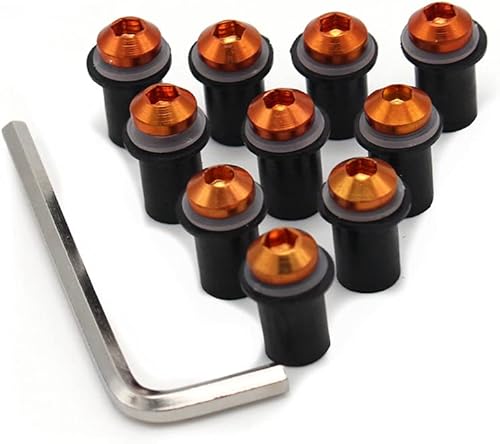 Miniatura 3 de FLPRO - Kit de tornillos universales para carenado, tornillos, tuercas, arandelas, kits de montaje de pernos de motocicleta, tornillos de carenado