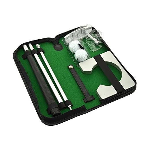 Neon Executive Gift Portable Golf Putter Set Kit with Ball Hole-Cup for Travel Indoor Golf Putting Practice