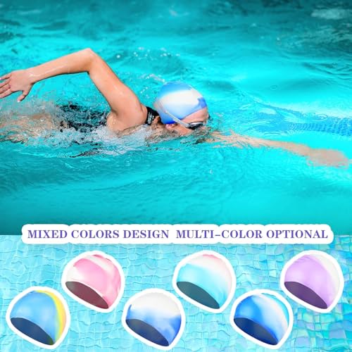 Image of Pelo Inflatable Swimming Water Pool Party Summer Bath Tub for Kids and Adults (Swimming Cap Multicolor)
