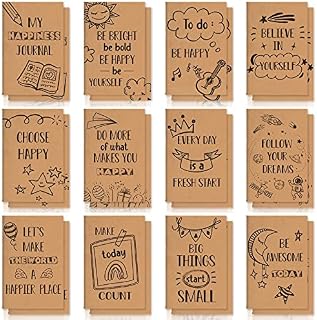 24 Pcs Mini Colorful Notebooks, Funny Motivational Journals Notepads Inspirational Notepads Small Pocket Notebook for Kids Teacher School Office Gift Bulk Prizes Travel Supplies(Retro Style)