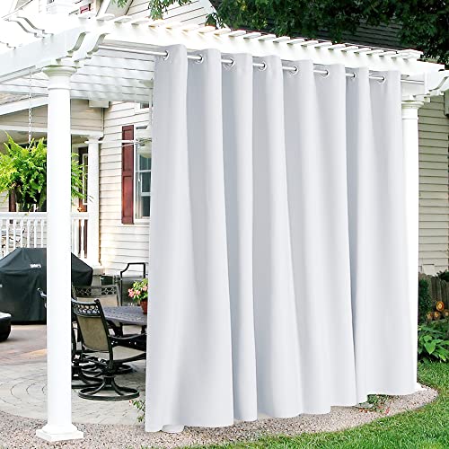 Outdoor White Curtains - Extra Wide 120x95 in, 1 Pc