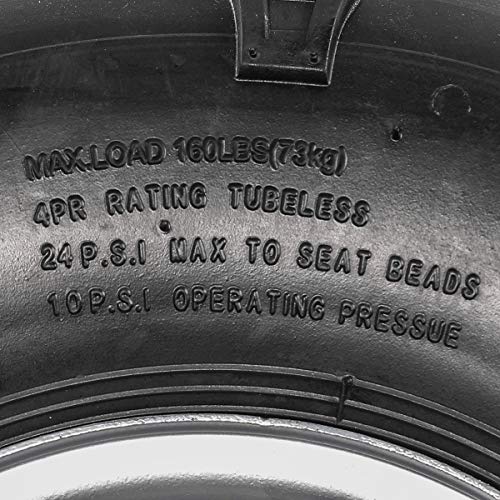 TDPRO 2pcs ATV Tires 16X8-7 Tubeless Go Kart UTV Quad Bike