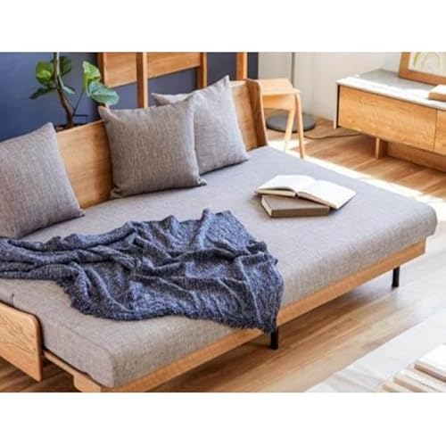 ソファベッド 3人掛け エスタート 180cm:ヴィンテージナチュラル×グレー[モーブル][大川家具]