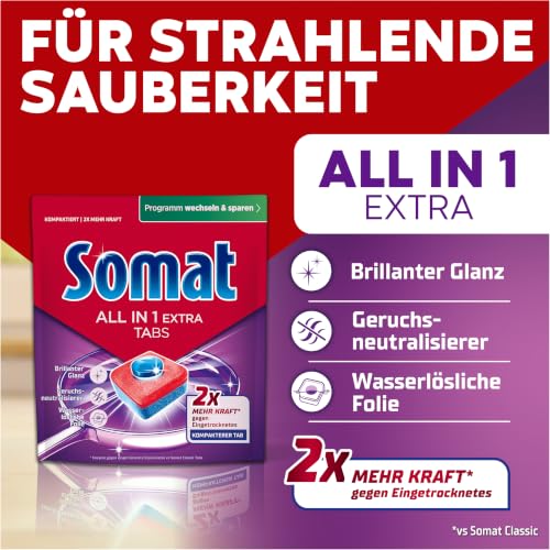 Somat All in 1 Extra Spülmaschinentabs (92 Tabs), Geschirrspülmittel – Ansicht 4