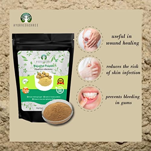 Ayurvedashree Majuphal Powder 200 Gm | Galnuts Powder (Quercus Infectoria) | 100% Pure Quercus Infectoria/Majuphal/Manjakani #TOP1