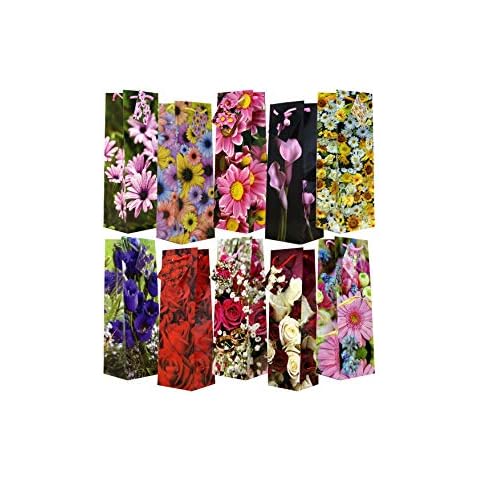 10 Flaschentüten Blumen 33 x 10 x 9 cm Geschenktaschen Geschenkbeutel Taunus Grußkarten Verlag 99-3000 Cover