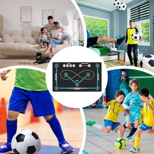Hockey Training Mat, Ice Hockey Training Mat, Non-Slip Quiet Hockeys Dribbling Board for Ball Control, Skill Development Stickhandling Pad for All Ages Soccer Lover Professional Enthusiasts Beginner — view 6