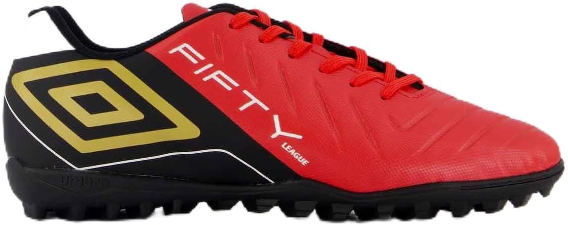 Chuteira Umbro Society Fifty Vi League Vermelho Preto e Branco