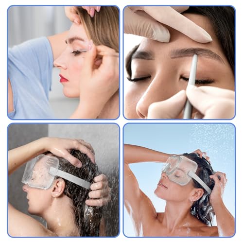 2Pcs Eye Shield For Showering, Shower Eye Shield After Cataract Surgery Shower Visor For Adults, Eyelash Shield Shower Goggle Lash Goggles For Eyelash Extensions Waterproof Eye Patch For Showering