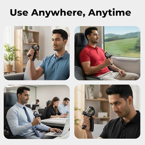 Image of Durafit91 Fit Pro Adjustable Hand Gripper for Men & Women - Grip Strengthener for Forearm, Wrist & Finger Workout, Home & Gym Fitness Equipment