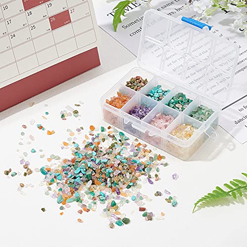 Perles puces de turquoise OLYCRAFT 216g de cristaux naturels concassés - 4