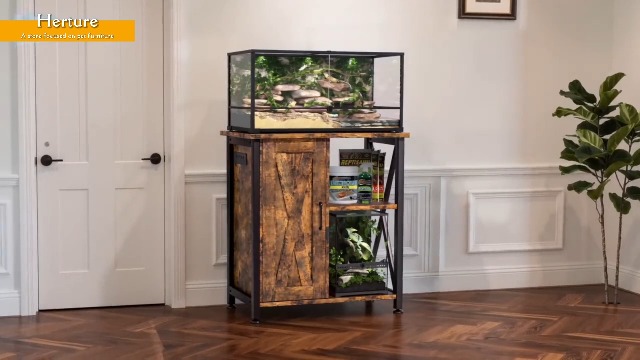 Amazon.com: Herture 45-67 Gallon Reptile Tank Stand with Power