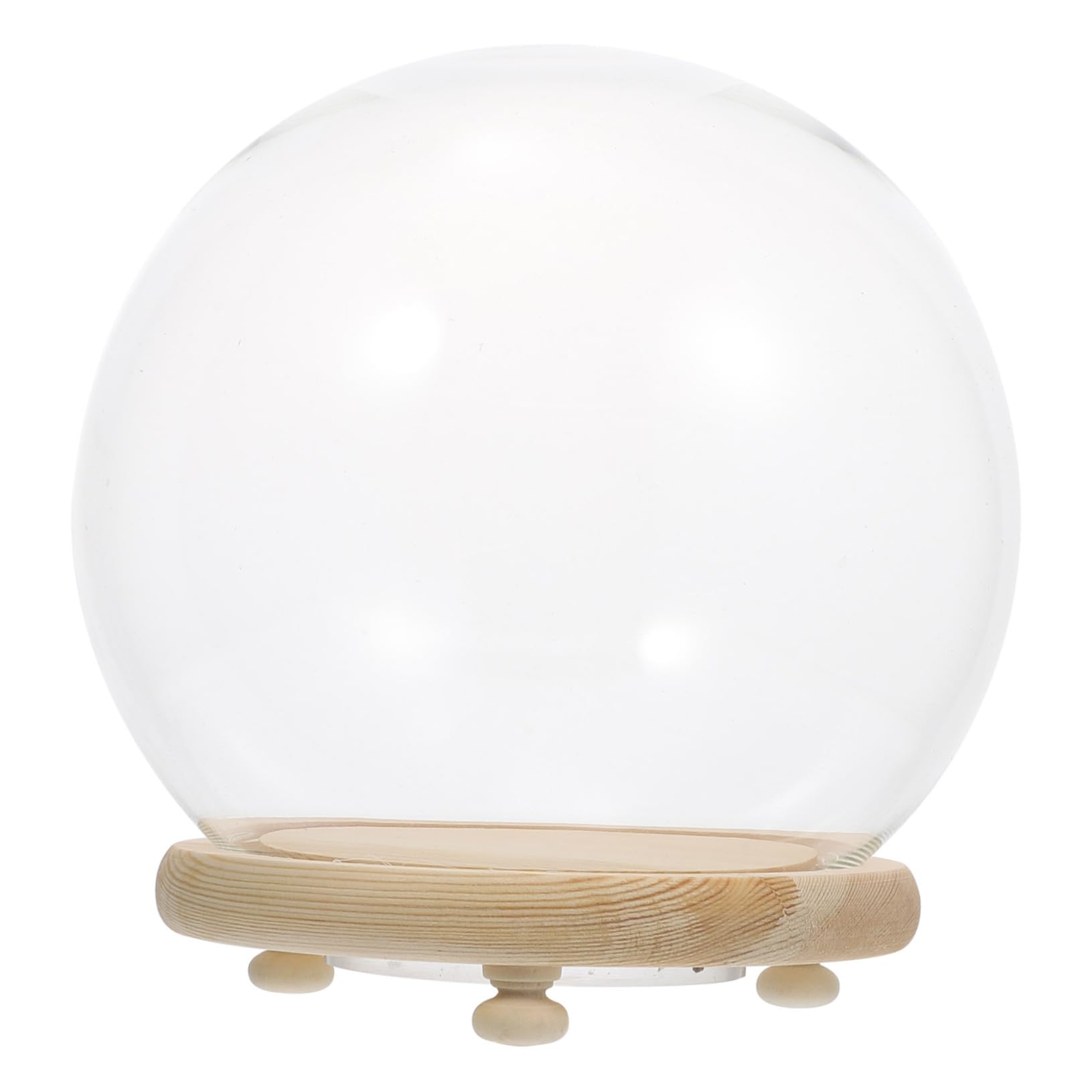 Couverture anti-poussière artistique UKCOCO avec base en bois et LED
