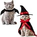 Frienda 3 Pieces Pet Halloween Vampire Costume Pet Bat Wings Vampire Cloak Wizard Hat for Halloween Party, Pet Cosplay