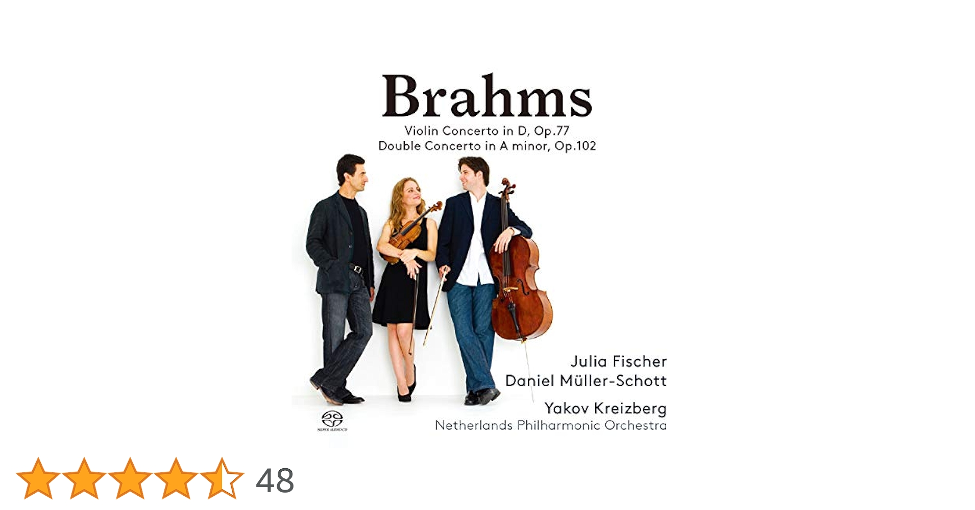 ブラームス:ヴァイオリン協奏曲 二重協奏曲 Amazon.co.jp: ブラームス:ヴァイオリン協奏曲、二重協奏曲