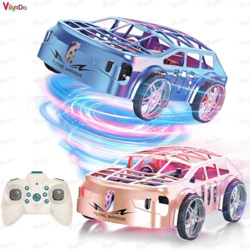 Image of VikriDA 2-in-1 Land & Air RC Flying Car Toy, 2.4G Remote Control Drone Car with One-Key Takeoff & Landing, Dual Mode RC Vehicle for Kids Boys Girls - Multicolor