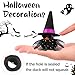 wonuu Car Dashboard Witch Black Rubber Ducks for Halloween, Decorations Duck for Office Desk Ornament Accessories with Hat Glasses Skirt, Red
