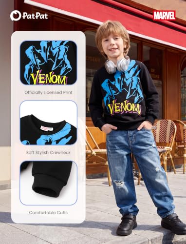 Disney Marvel Venom Boy Black Sweatshirt Toddler Girl Pullover Top 2 Years - image 6
