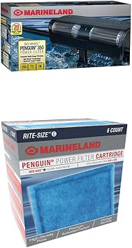 MarineLand Penguin 350 Power Filter with Rite-Size Cartridge C, 6 Pack