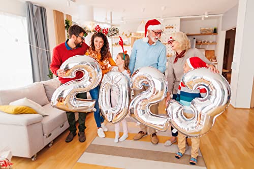 Treasures Gifted Silver 40" 2023 Balloon Numbers - Graduation Party Decorations 2023 - Graduation Decorations - 2023 Foil Balloons - 2023 Balloons Silver - New Years Eve Decor - 2023 Decor #TOP2