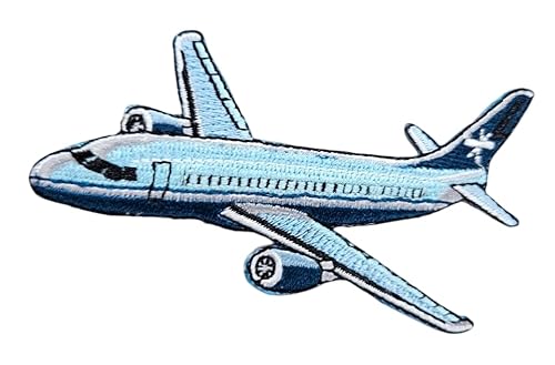 3.5" Embroidered Airplane Iron On Patch | Decorative Adventure Aviation