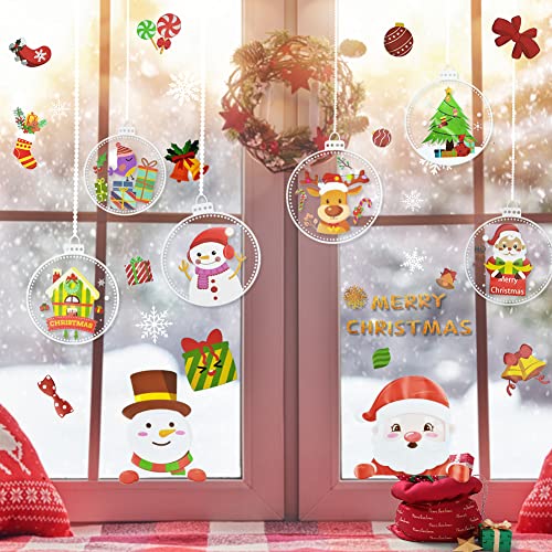 EMAGEREN 15 Fogli Adesivi per Finestre Natalizie