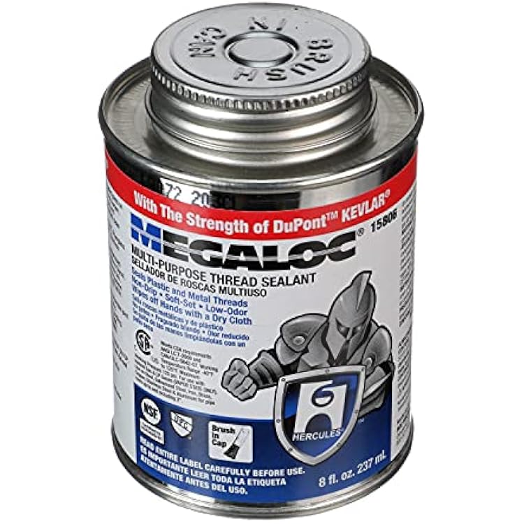 Hercules 15806 Megaloc Multi-Purpose Thread Sealant, Can, Blue, Liquid Paste, 8 oz.236 ml12 Pint, 8 Fl Oz