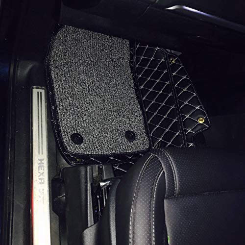 Image of Oshotto /Coozo 7D Car Floor Mats Compatible with Maruti Suzuki Dzire 2017-2025 (Set of 3, Black)