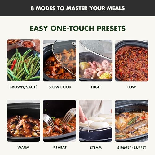 GreenPan-Elite-8-in-1-Programmable-6QT-Electric-Slow-Cooker-Dishwasher-Safe-Lid-Removable-Crock-PFAS-Free-Healthy-Ceramic-Nonstick-Multi-Cooker-Sear-SauteBrown-Steam-Basket-Roast-Black