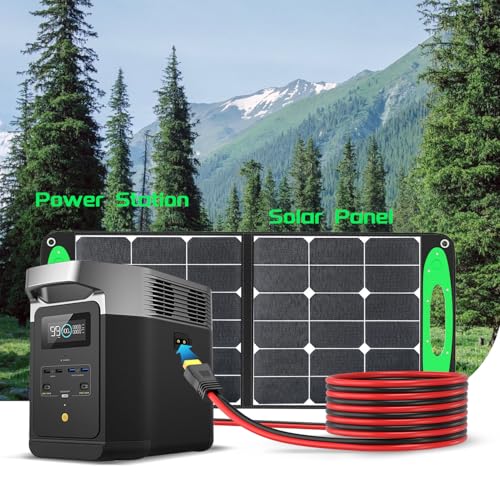 Bateria Power Cabo de extensão de carga solar para XT60 com tampas de conectores solares, conector s