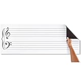 Bright Creations Large Dry Erase Music Staff Magnet Sheet 45.5 x 17 for Classroom Supplies, Teachers, Musicians, Students, and Music Classroom Supplies